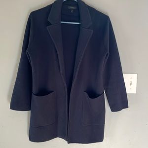 J.Crew Navy Knit Blazer with 3/4 sleeve, navy blue blazer Size XS